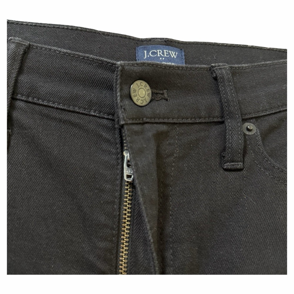 J Crew Womens Mid Rise‎ Flare Cropped Jeans Size 27 Black Dark Denim Stretch - Picture 5 of 8